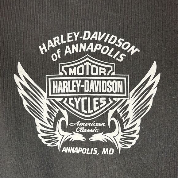 Harley Davidson "Live To Ride" jeweled crystals Gray Short Sleeve T-Shirt Medium - Picture 6 of 6